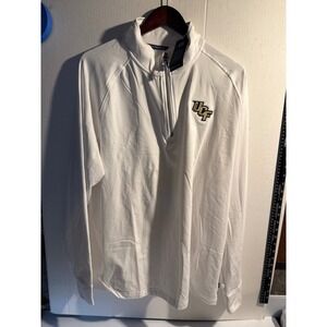 Cutter & Buck UCF Knights Mens XL White Quarter Zip Pullover Sustainable Jacket